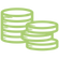 Geldmünzen - Icon grün 